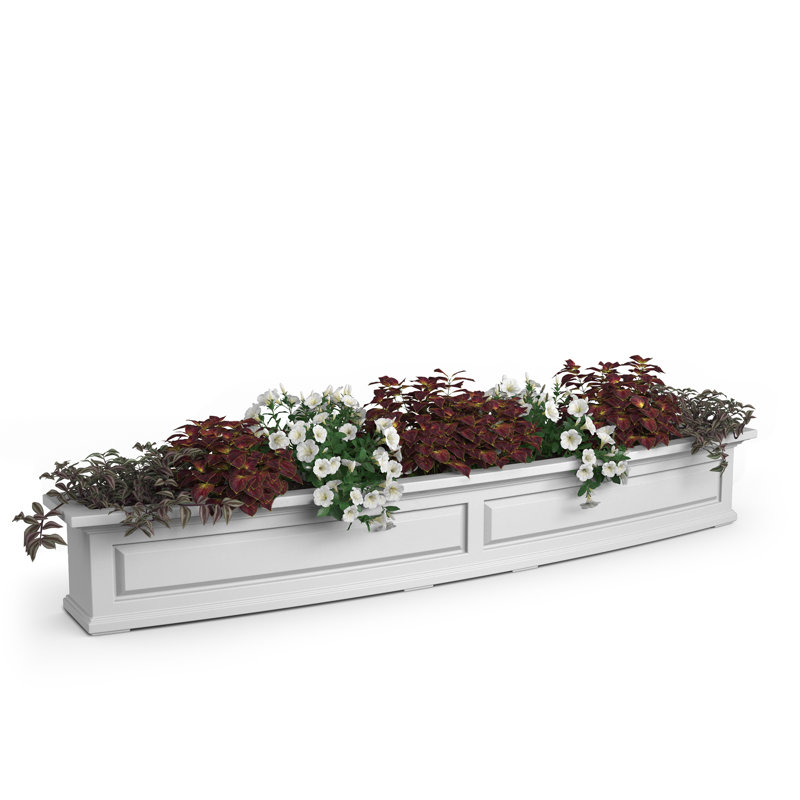 Boîte à fenêtre avec arrosage mural Mayant Nantucket, H 10,2 po x l 72 po x P 11,7 po, Blanc