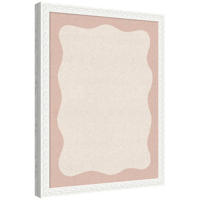 Framed Fabric Pinboard  Printed Linen Bulletin Board
