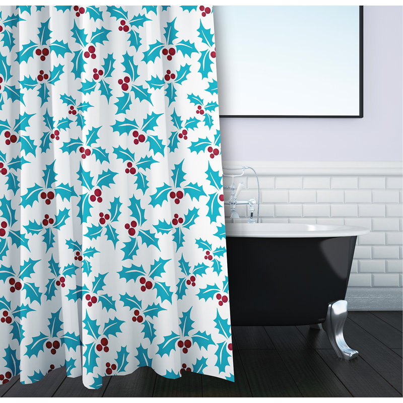Rideau de douche Holly Bush, Turquoise
