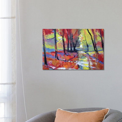 Autumn Road by Kip Decker - Wrapped Canvas Painting