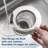 Lotfancy 2pcs Kitchen Sink Strainers, 4.5 In Stainless Steel Mesh Drain Strainer, Silver