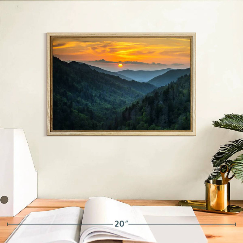 Parc national des Smoky Mountains, Cadre flottant en bois naturel, 13 po x 9 po