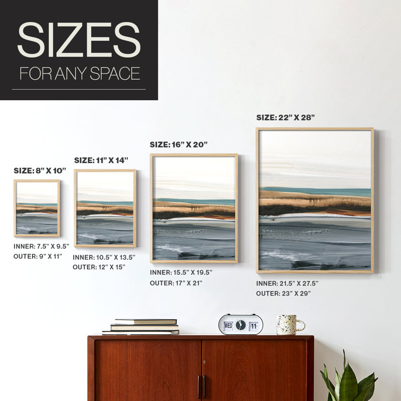 Sienna Dunes I, reproduction encadrée - bois massif, Naturel, H 21 po x l 17 po