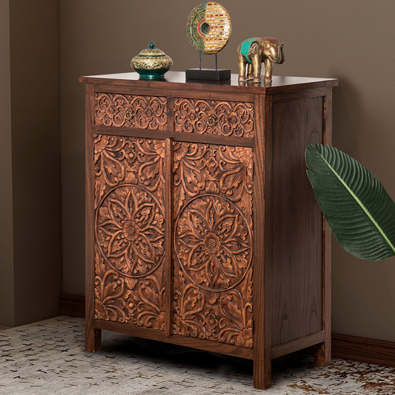 12 Pair Solid Wood Shoe Storage Cabinet