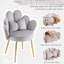 Fauteuil d'appoint en velours capitonné gris 26 po avec coussins 26 po-876300375