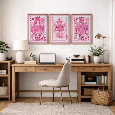 Reproduction de giclée sur toile rose
