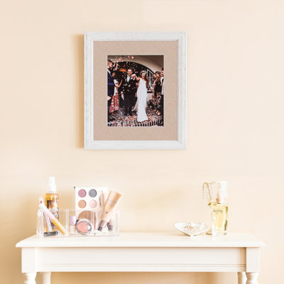 Cadre pour photo simple 18 po x 36 po en bois mat brun