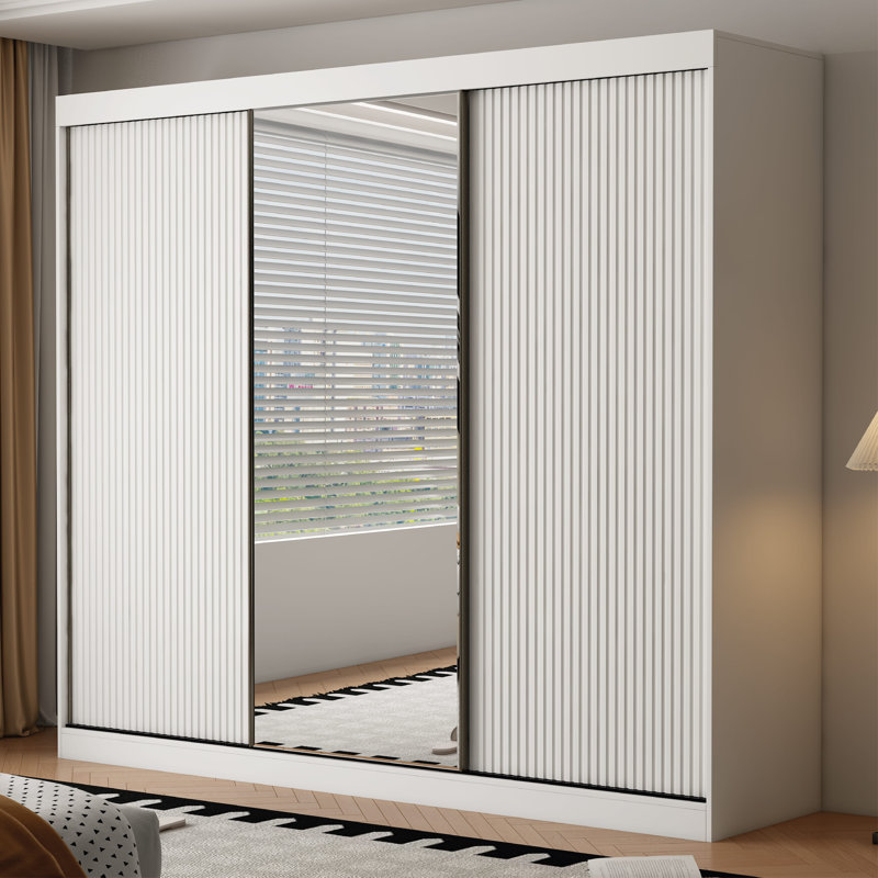 3 Door Wardrobe, White