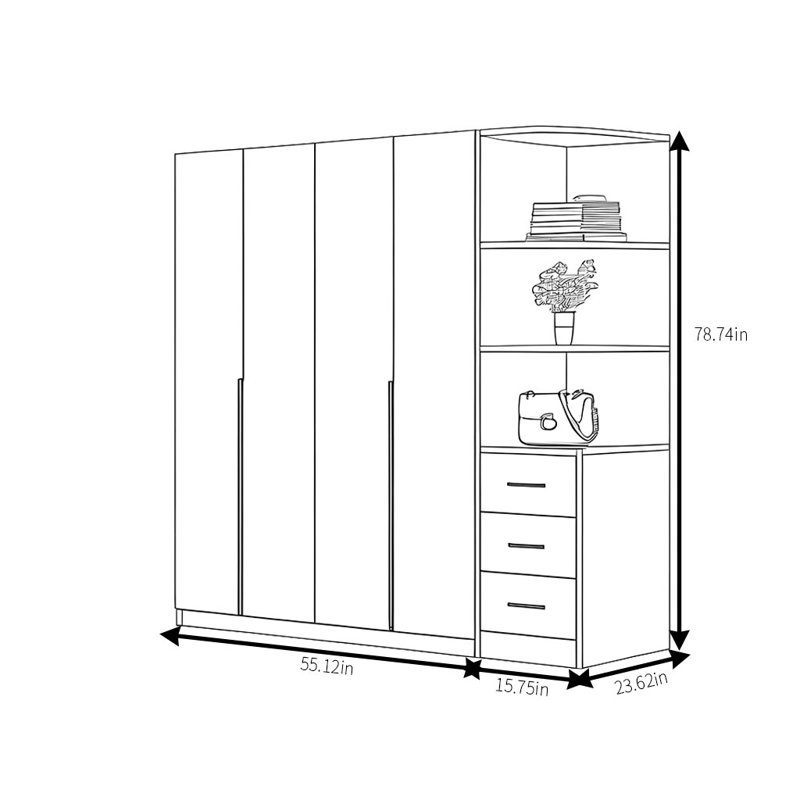 Claughaun, 79" H x 71" W x 24" D