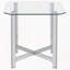 Ensemble de 3 tables basses chromées