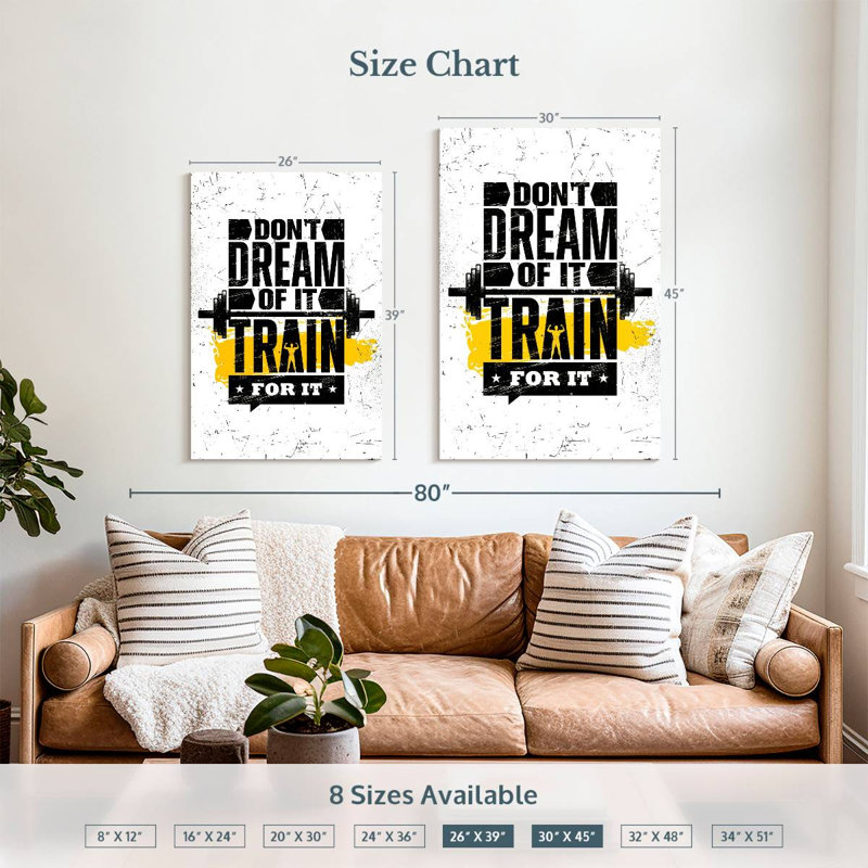 Kema Gym Motivational, 39" H x 26" W