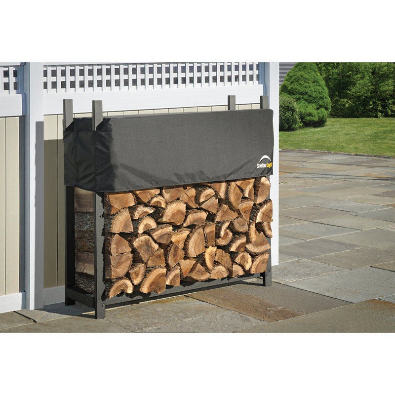 Ultra Duty Firewood Rack with Cover, 46.8" H x 47" W x 14.3" D