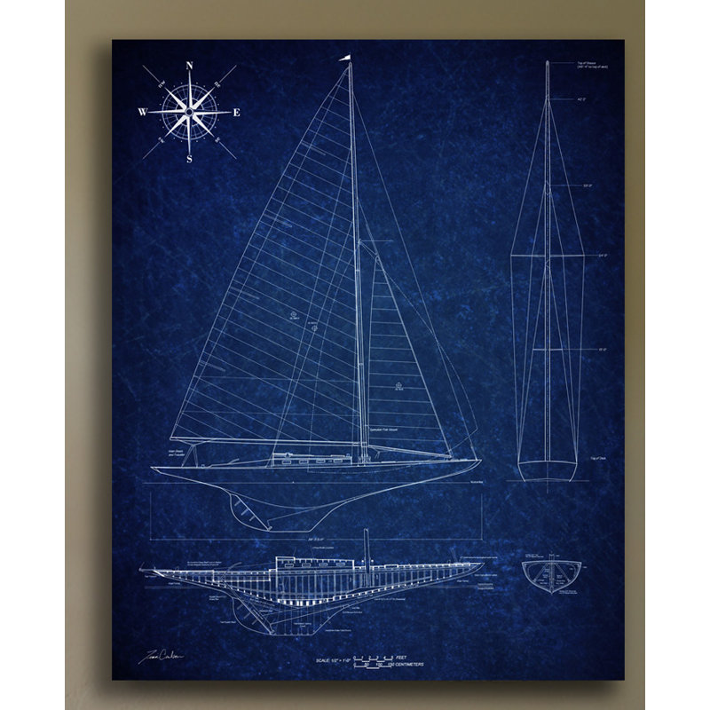 Pirate Ship by Tina Carlson - Wrapped Canvas Print, 51cm H x 38cm W x 4cm D