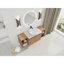 Meuble-lavabo en contreplaqué peu encombrant avec lavabo d'art en céramique et design moderne pour les salles de bain contemporaines