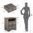 Lark Manor™ 3 Piece Bedroom Dresser Set - 4 Drawer Dresser And Two 2 Drawer Nightstands,Gray Wash