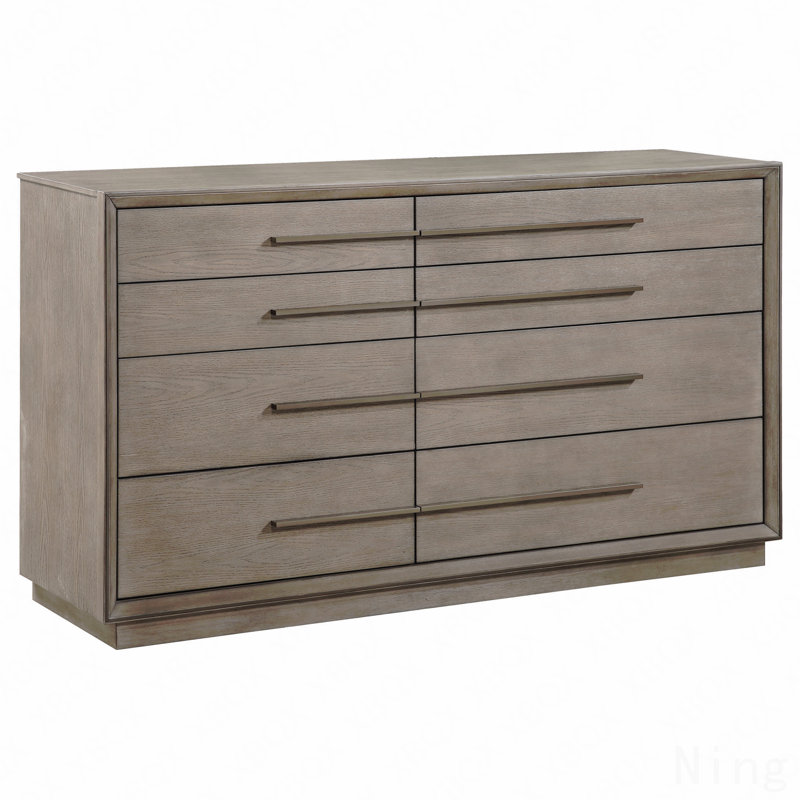 Commode 8 tiroirs, Taupe