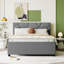 Lit tapissier avec couchette Kenn Linen-1723453868-1723453867