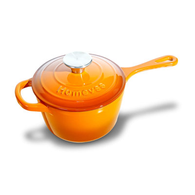 Casserole en fonte émaillée HomeVSS de 1,75 L avec couvercle