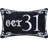 Gothic Themed Oct 31 Script Black Halloween Cotton Printed Petite Pillow
