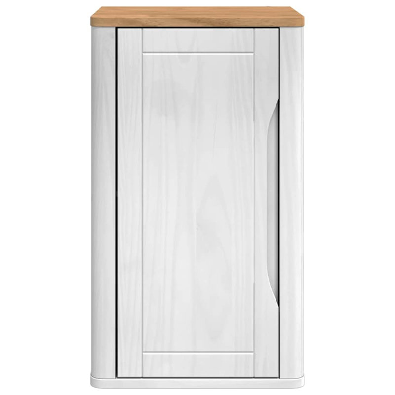 Solid Wood Bathroom Cabinet, White