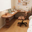 Bureau brun en bois massif en forme de L-1479493623-1479493619