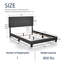 Lit plateforme tapissier à hauteur réglable avec tête de lit capitonnée, taille double, sommier requis-356007901-356007898