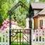 Black Iron Garden Arch, Gate, , Climbing Plants, Galvanized, Powder - Coated, Long Term Use, Stable Load Bearing Frame, Ornamental Arch With Size W58.35*H96.65, Support For Jasmine And Other Flowers,