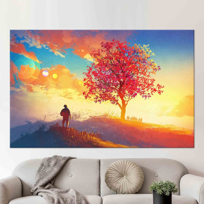 Large Boho-Inspired Wall Decor Featuring A View Art Plane Hanging Perfect For Room And A Stunning Gift, Framed Wrapped Canvas