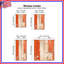Rideaux de fenêtre abstraits orange beiges abstraits transparents et obscurcissants - 2 panneaux-766865682-766865686