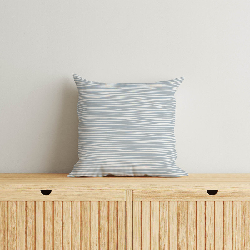 Coussin Thick N Thin, Bleu ardoise, H 26 po x l 26 po