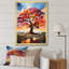 Baobab africain aux couleurs de l'arc-en-ciel IV - Décoration murale arbre baobab-97171297-97171298