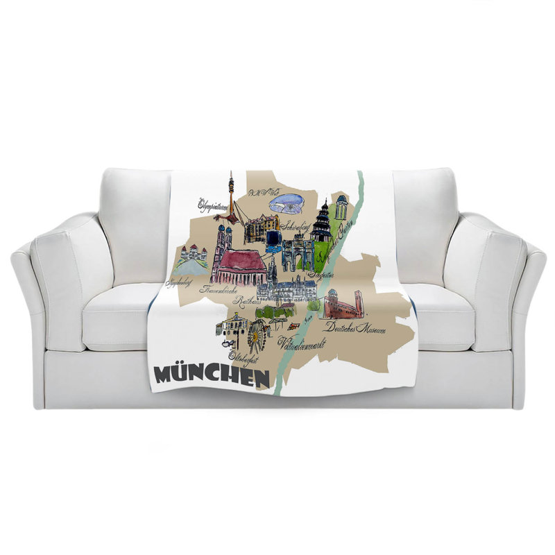  Couverture touristique Munich, 51 po x 60 po