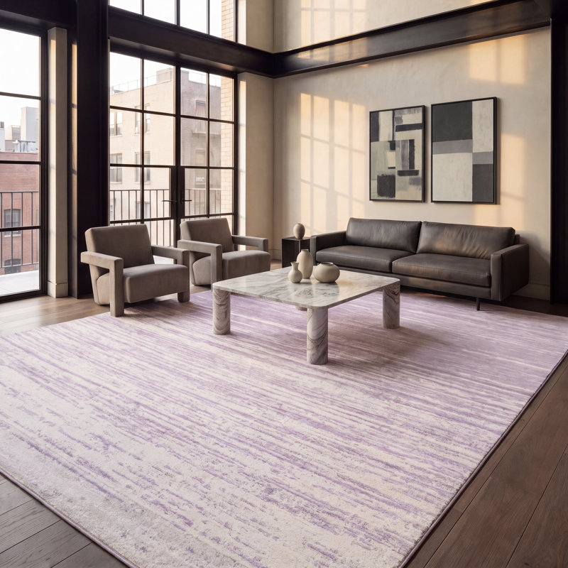 Tapis crème ombre et mauve Bethlyn, Rectangle de 10 pi x 14 pi