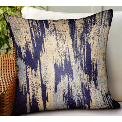 Coussin décoratif d’intérieur/extérieur bleu océan Plutus