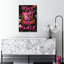 Tableau mural abstrait classique et vibrant représentant un paysage de roses colorées.-328980306