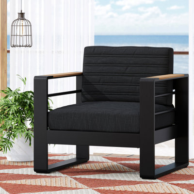 Fauteuil club lumineux - structure en aluminium, assise d'eau, rouille éblouissante - aluminium, eau, conception, P 26,76 po x H 24,02 po