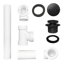 1 1-1 / 2 po x 12 po Ensemble de drain de baignoire 40 pieds en PVC avec trop-plein à deux trous-37144992