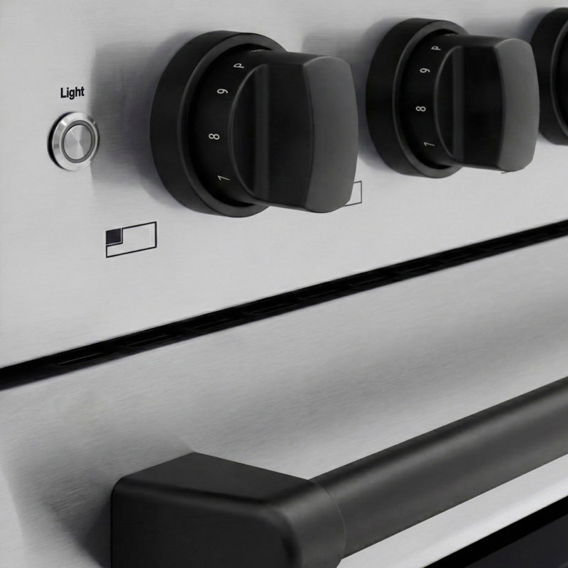 ZLINE Autograph 48 in. Paramount Induction Range with 7 Elements and Matte Black Accents