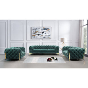 Soule 3 - Piece Velvet Living Room Set