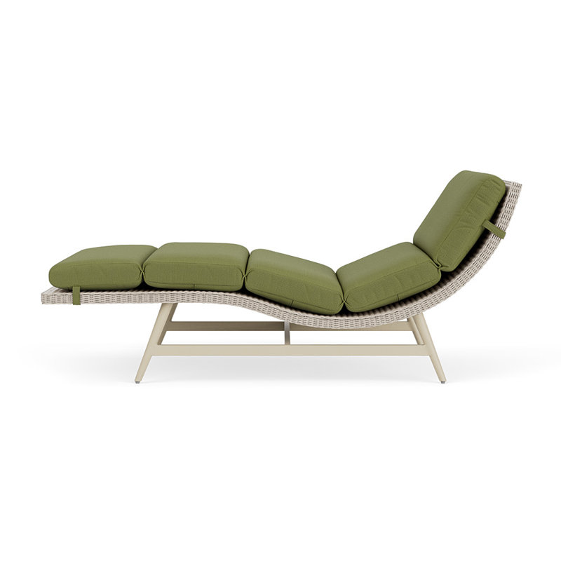 Cascade Outdoor Chaise Lounge, Reflections Grass, Linen