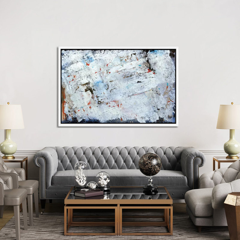 Ice Storm - Painting on Canvas, White Framed, 152.5 cm H x 101.5 cm W