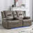 2 Seater Home Theater Recliner Manual Recliner Chair With A Led Light Strip Two Cup Holders And A Storage Box For Living Room,Bedroom-1078143474