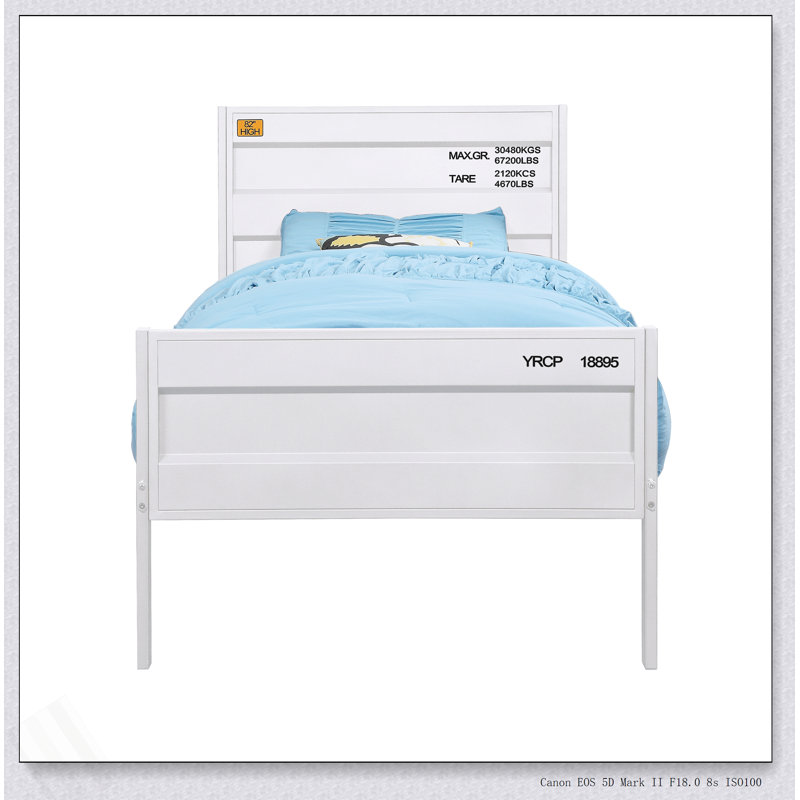 Cargo White Finish Full Bed, White, Full