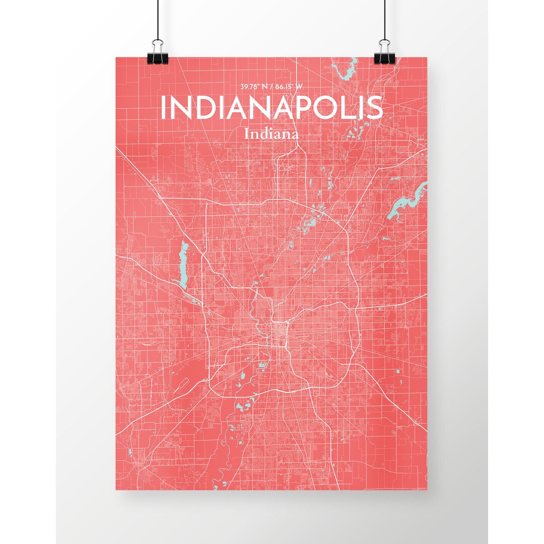 Poster Indianapolis City Map