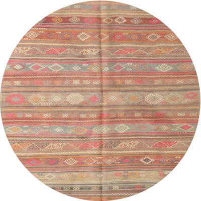 Tapis brun/orange contemporaine