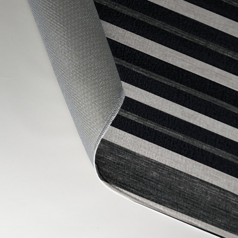 Tapis intérieur / extérieur noir HorizontalStripes