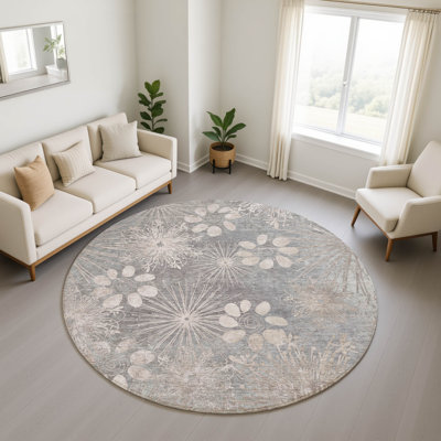 Premium Machine Washable Mayfield AMF2225 Floral Rug