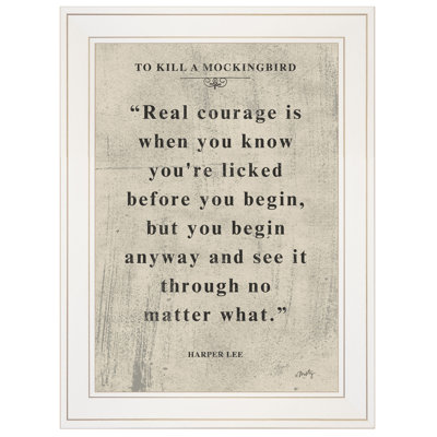 «Book Quote VI» par Misty Michelle, reproduction encadrée prête à accrocher, cadre blanc