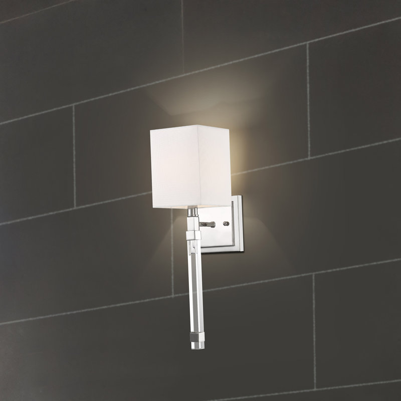 Lizbeth 1-Light Dimmable Steel Wallchiere , Polished Nickel