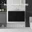 Meuble-lavabo flottant avec lavabo à débordement, portes à fermeture en douceur et comptoir en marbre de culture-133668277